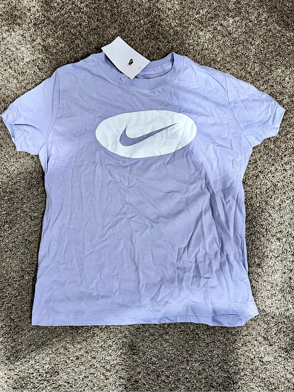 Nike Lavender Swoosh Graphic Tee Kids L